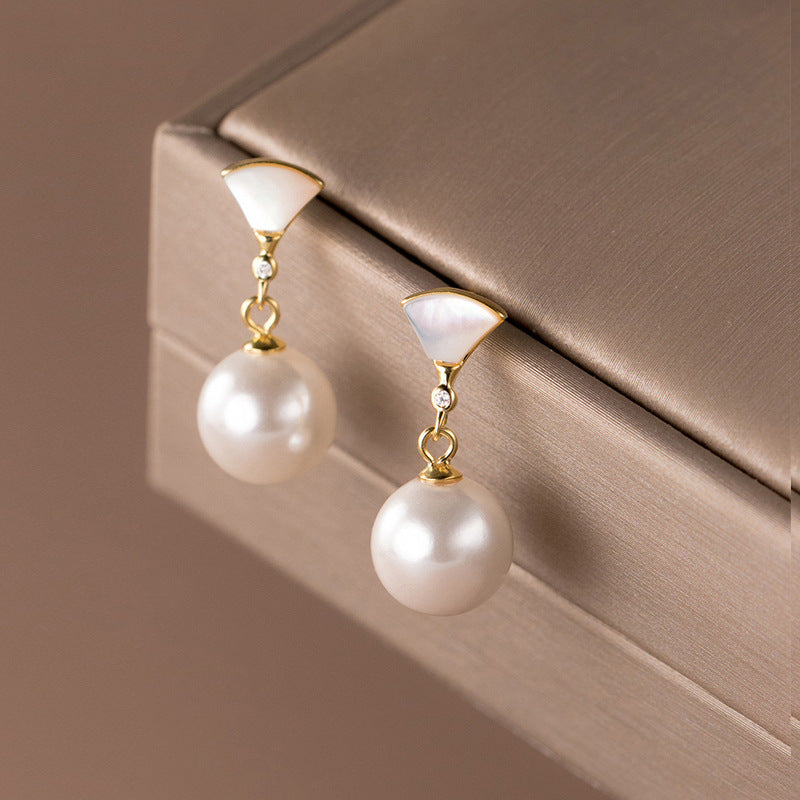 RETRO SILVER PEARL EARRINGS | ELEGANT CLASSIC GLAMOUR